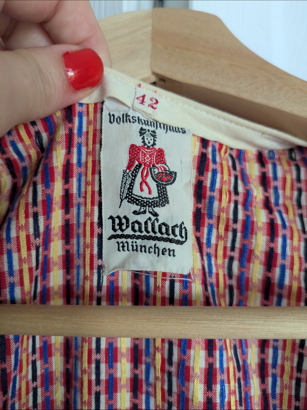 Vintage Alpine Dress with Button Front - Picture 2 of 5